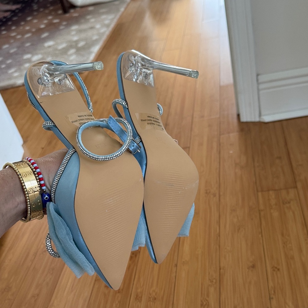 EGO Blue Heels with Rhinestone Bow - Picture 4 of 4